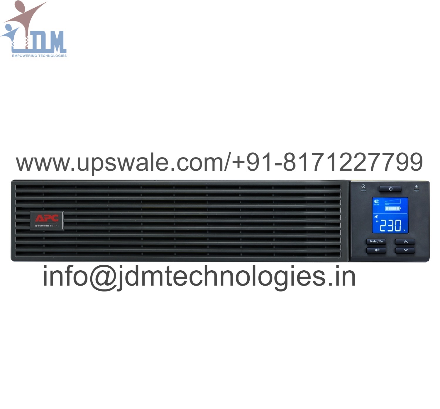 APC - Schneider Electric Make 6 KVA Rack Mountable On-Line UPS Without Batteries Pack